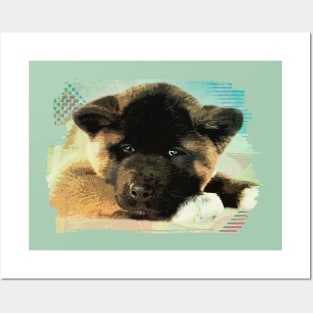 American Akita Puppy Posters and Art